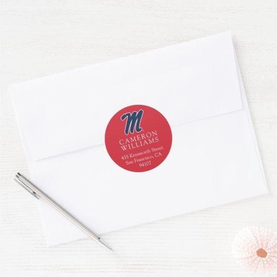 University of Mississippi | Script M Classic Round Sticker