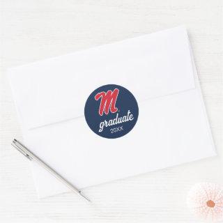 University of Mississippi | Script M Classic Round Sticker