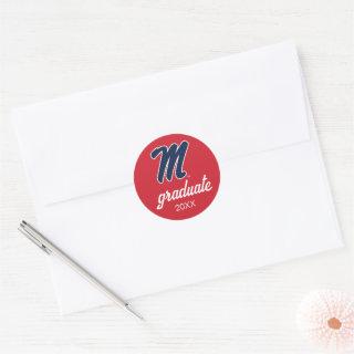 University of Mississippi | Script M Classic Round Sticker