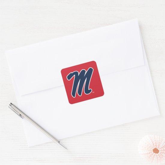University of Mississippi | Script M Square Sticker