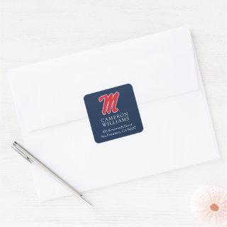 University of Mississippi | Script M Square Sticker