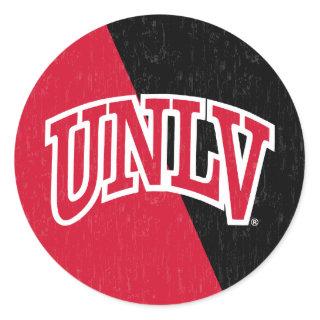 University of Nevada Color Block Distressed Classic Round Sticker