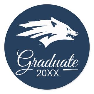 University of Nevada Wolf Logo Classic Round Sticker