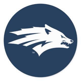 University of Nevada Wolf Logo Classic Round Sticker