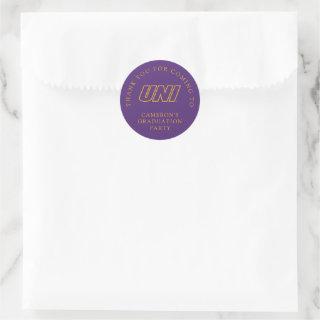 University of Northern Iowa Graduate Classic Round Sticker