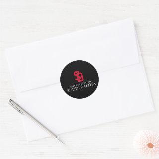 University of SD Classic Round Sticker