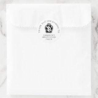 University of South Dakota Coyotes Graduation Classic Round Sticker