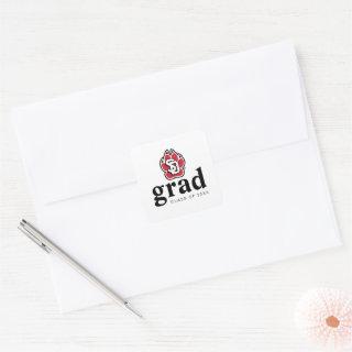 University of South Dakota Coyotes Graduation Square Sticker