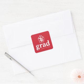 University of South Dakota Coyotes Graduation Square Sticker