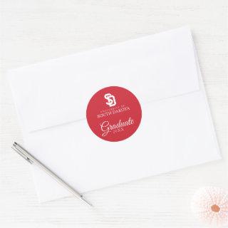 University of South Dakota Graduation Classic Round Sticker