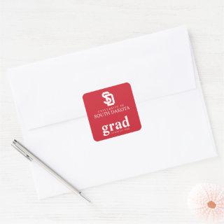 University of South Dakota Graduation Square Sticker