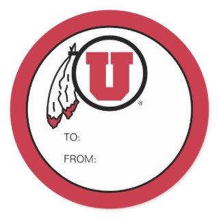 University of Utah Graduate Classic Round Sticker