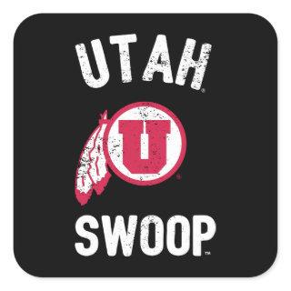 University of Utah | Retro Swoop Square Sticker
