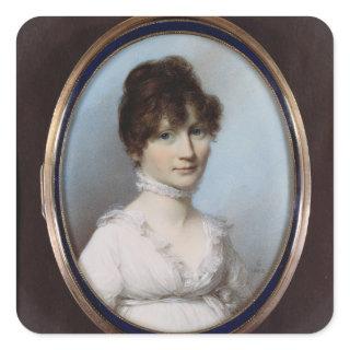 Unknown woman square sticker