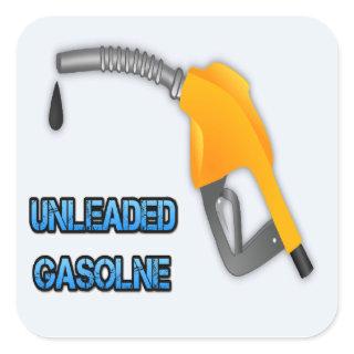 Unleaded Gasoline Square Sticker