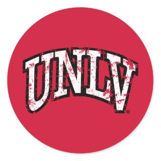 UNLV Distressed Classic Round Sticker
