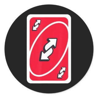 Uno - Red Reverse Card  Classic Round Sticker