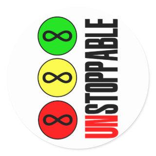 Unstoppable Infinity Stop Sign Classic Round Sticker