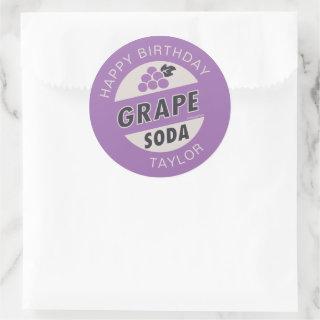 UP Birthday | Grape Soda Birthday Classic Round Sticker