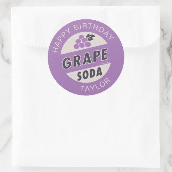 UP Birthday | Grape Soda Birthday Classic Round Sticker