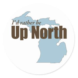 Up North - Michigan Classic Round Sticker