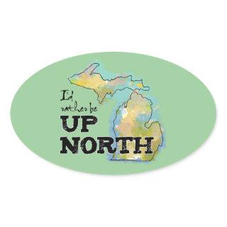 Up North Michigan Colorful Illustration Sticker