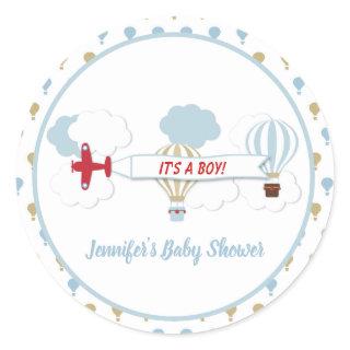 Up Up and Away/ Airplane Baby Shower Stickers