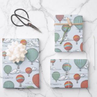 Up Up and Away Vintage Hot Air Balloon  Sheets
