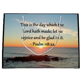 UPLIFTING PSALM 118:24 SUNRISE PHOTO DESIGN LARGE GIFT BAG