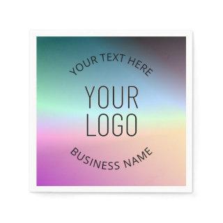 Upload Logo | Colorful Changing Gradient Colors  Napkins