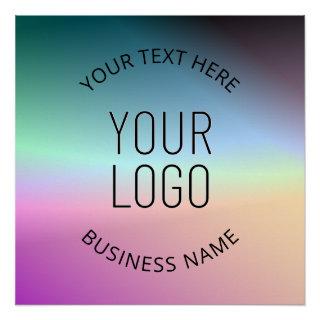 Upload Logo | Colorful Changing Gradient Colors  Poster