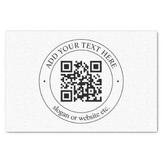 Upload Your Own QR Code & Customizable Text Tissue Paper