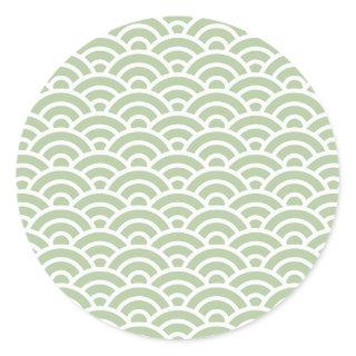 URAYANAGI 140 Seigaiha Waves - Energetic Ver.  Classic Round Sticker