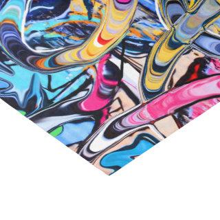 Urban colorful abstract spin art  tissue paper