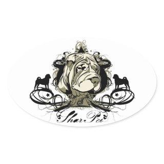 Urban Flourish Shar Pei Sticker