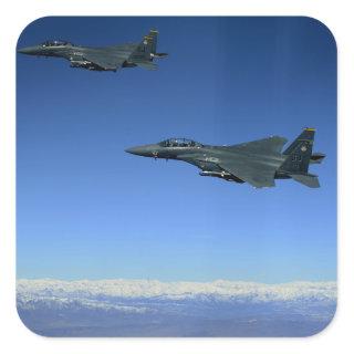 US Air Force F-15E Strike Eagles 2 Square Sticker