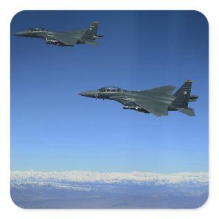 US Air Force F-15E Strike Eagles 2 Square Sticker