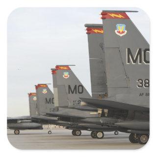 US Air Force F-15E Strike Eagles Square Sticker