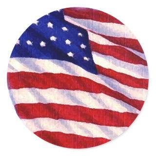 US - American Flag Pop Art Sticker