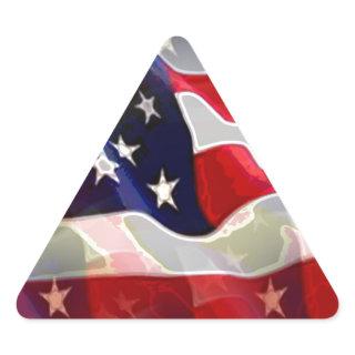US American Flag Triangle Sticker