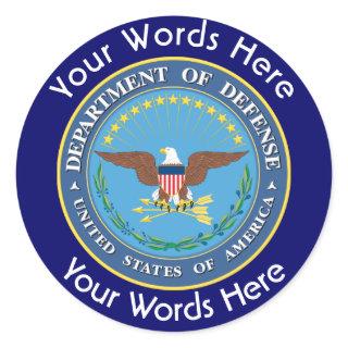 US Department of Defense Custom Sticker