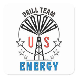 US Drill Team Square Sticker