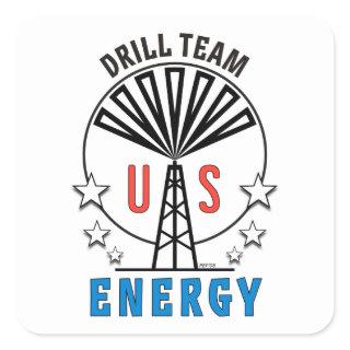 US Drill Team Square Sticker