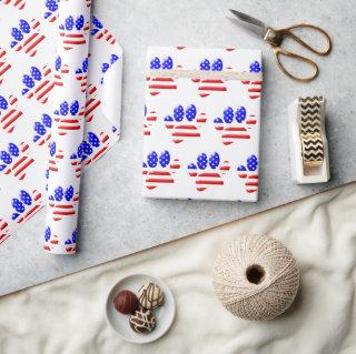 US Flag Dog Paw Print
