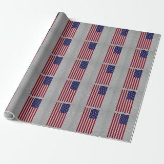 US Flag on Carbon Fiber Style Decor