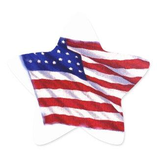 US Flag Star Sticker