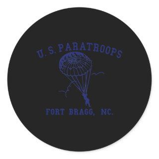 Us Paratroops Fort Bragg Nc Ww2 Classic Round Sticker