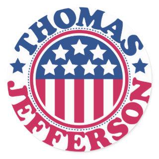 US President Thomas Jefferson Classic Round Sticker
