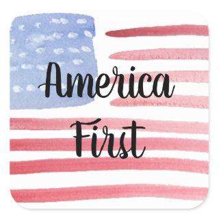 USA American Flag     Square Sticker