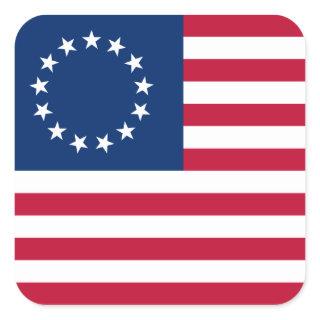 usa betsy ross flag square sticker